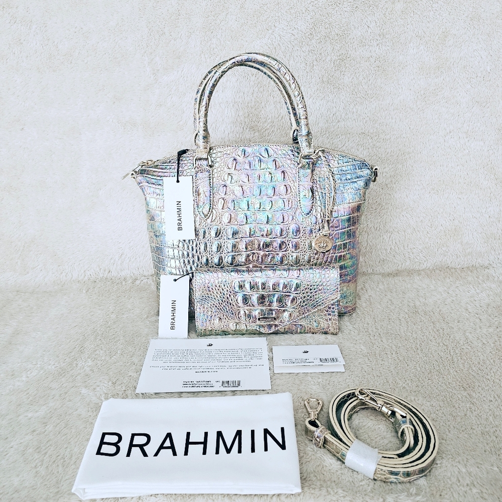 NWT Brahmin PEARL WONDERLAND Medium Duxbury w/Veronica Wallet